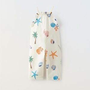 Zara toddler kid Beach shell jumpsuit